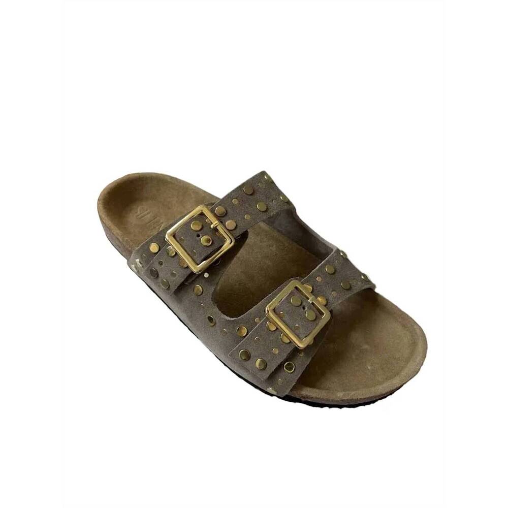 NEW SILENT D women's bon suede sandal in taupe